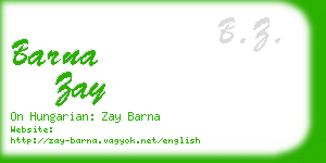 barna zay business card